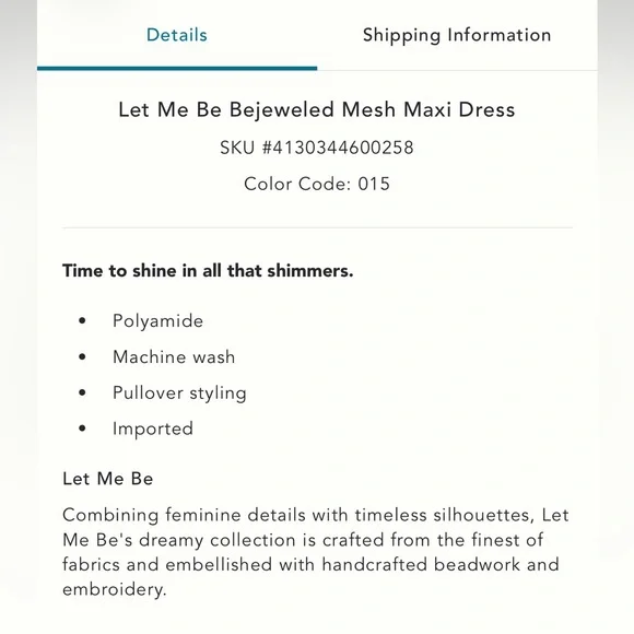 ANTHROPOLOGIE | Let Me Be Bejeweled Mesh Maxi Dress - Picture 5 of 8